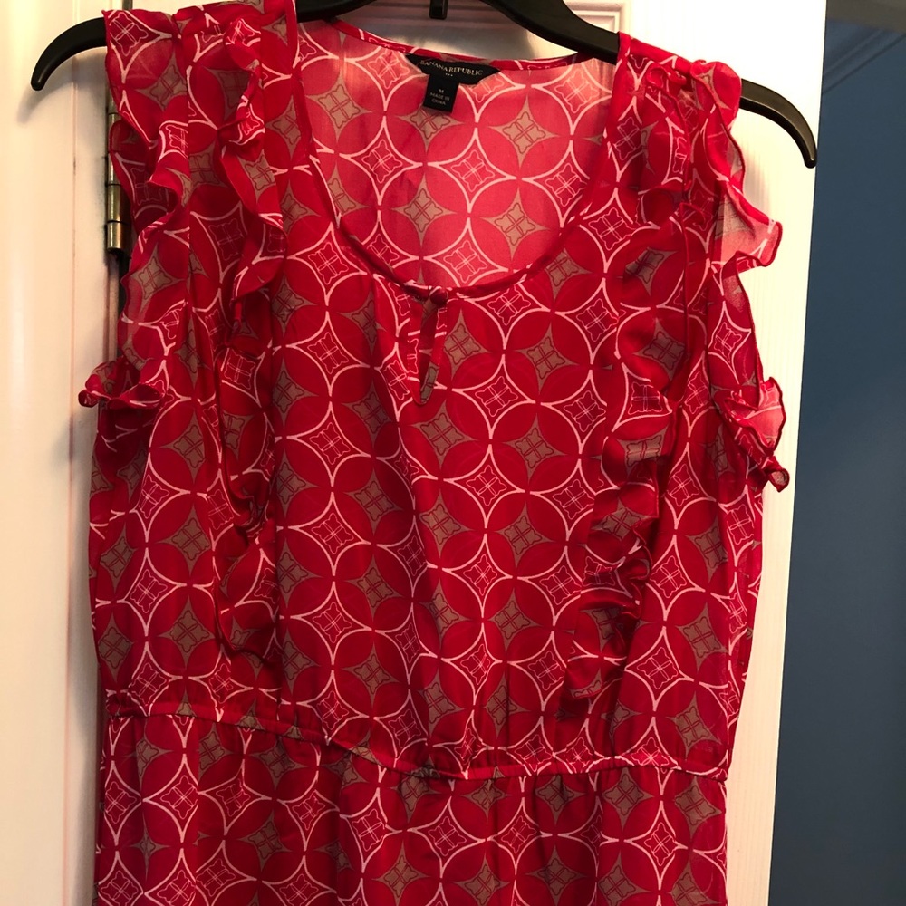 Sheer blouson top by Banana Republic